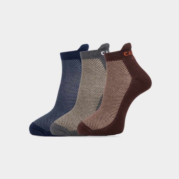 Carlton London Men'S Premium Cotton Ankle Length With Cushioned Sole Socks Pack Of 5
