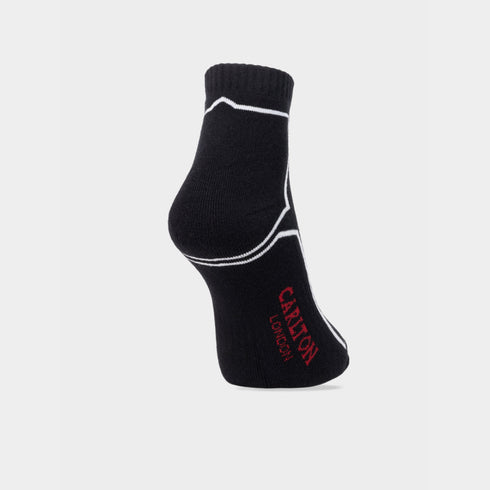 Carlton London Men'S Premium Cotton Ankle Length With Cushioned Sole Socks Pack Of 3