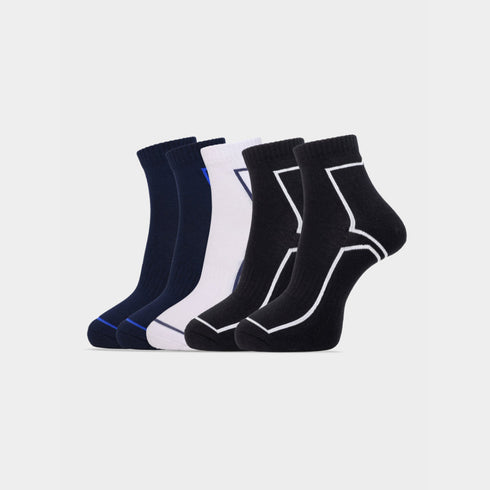 Carlton London Men'S Premium Cotton Ankle Length With Cushioned Sole Socks Pack Of 5