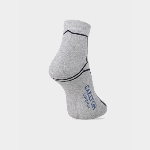 Carlton London Men'S Premium Cotton Ankle Length With Cushioned Sole Socks Pack Of 3