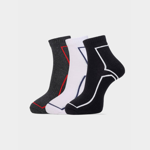 Carlton London Men'S Premium Cotton Ankle Length With Cushioned Sole Socks Pack Of 3