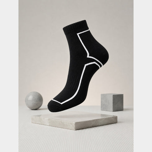 Carlton London Men'S Premium Cotton Ankle Length With Cushioned Sole Socks Pack Of 5