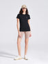 Women's Black Solid Round Neck T-Shirt