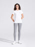Women's White Solid Round Neck T-Shirt