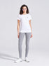 Women's White Solid Round Neck T-Shirt