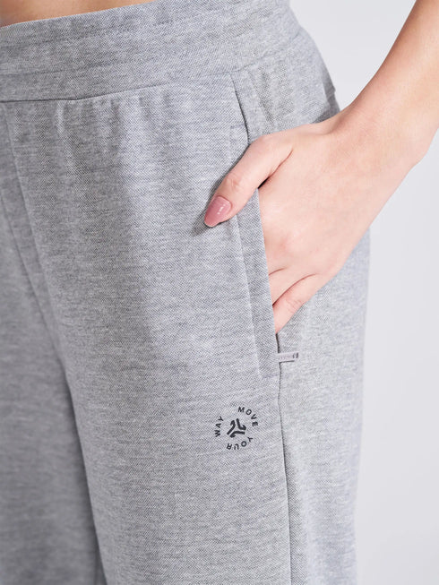 Women's Grey Regular Fit Track Pants