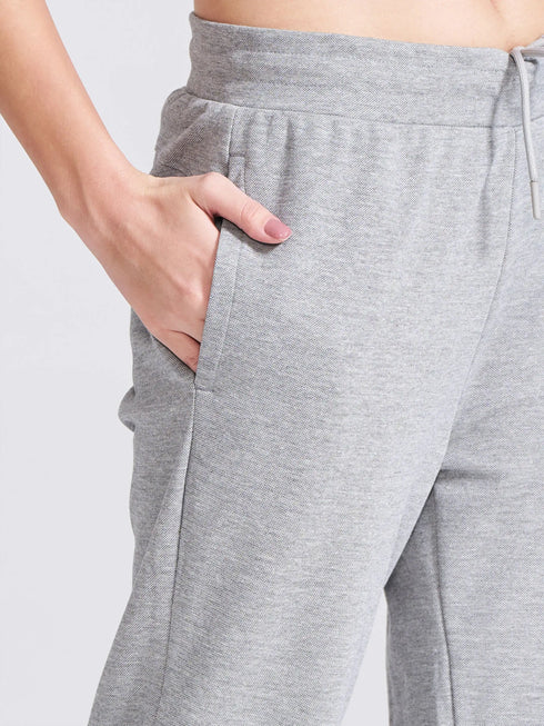 Women's Grey Regular Fit Track Pants