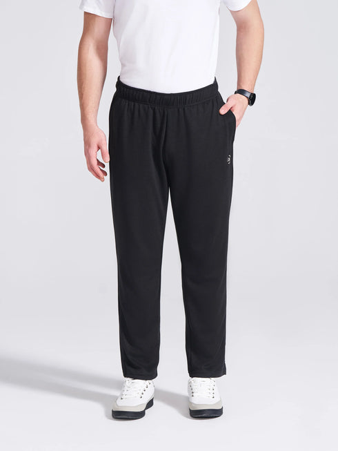 Men's Black Regular Fit Track Pants