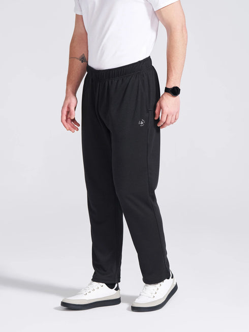 Men's Black Regular Fit Track Pants