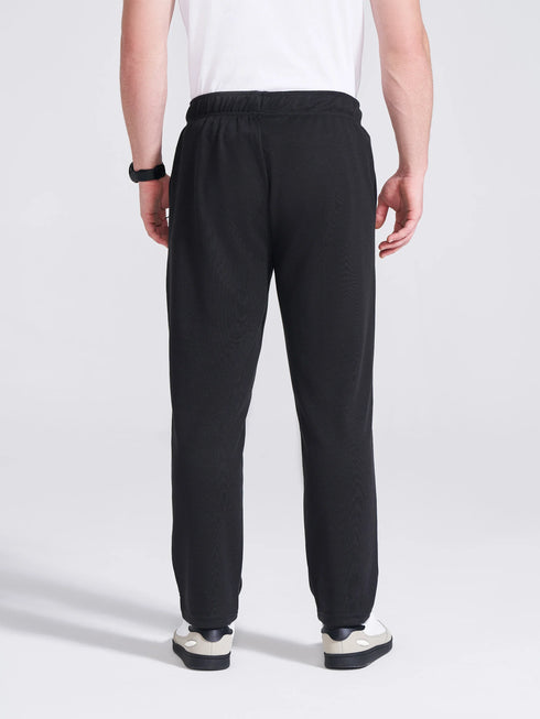 Men's Black Regular Fit Track Pants