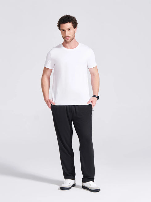 Men's Black Regular Fit Track Pants