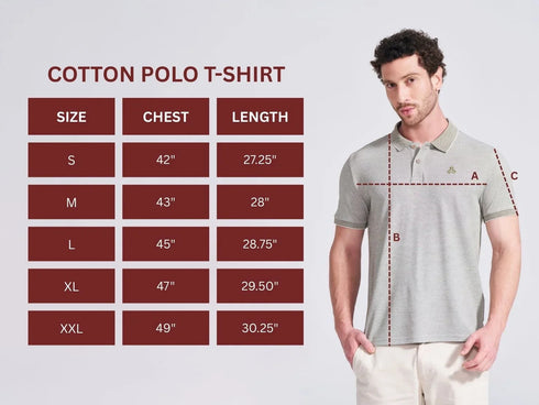 Men's Olive Self Design Polo Collar T-Shirt