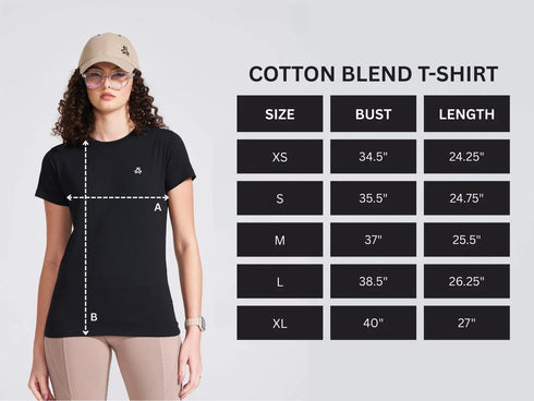 Women's Black Solid Round Neck T-Shirt