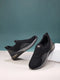 CROWD Black Men's Walking Shoes