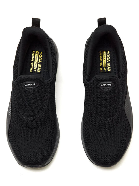 CROWD Black Men's Walking Shoes