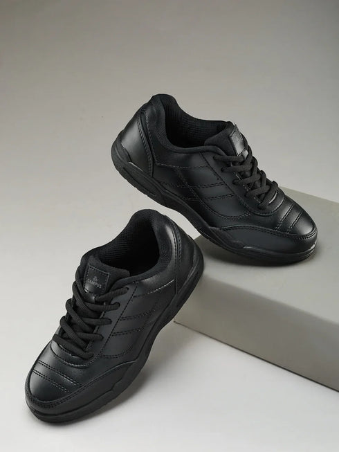 CS-26101C Black Child School Shoes