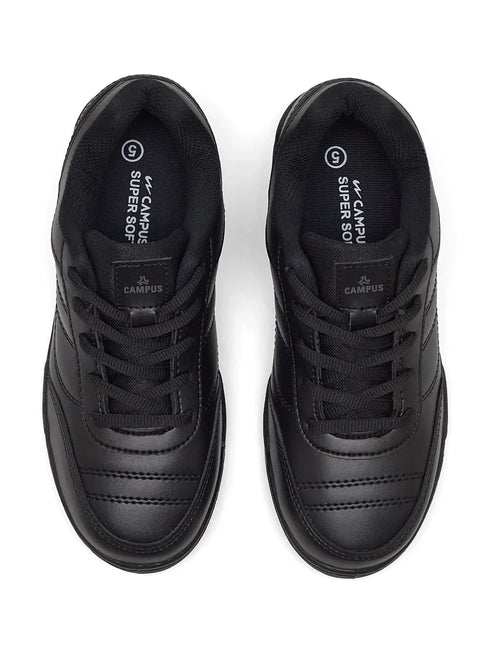 CS-26101C Black Child School Shoes