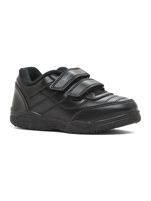CS-26101V Black Kids School Shoes