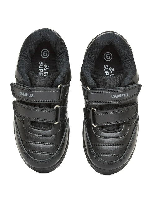 CS-26101V Black Kids School Shoes
