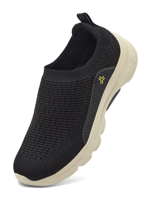 CYNOR Black Men's Walking Shoes