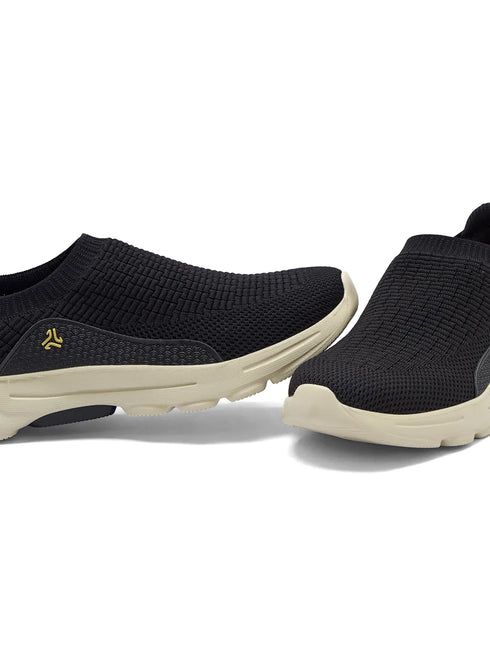 CYNOR Black Men's Walking Shoes