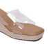 Casey Criss-Cross Transparent Wedge Sandals