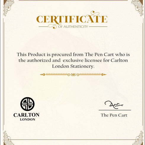 Carlton London Red Metallic Ball Pen Stylish Executive Pen with Smooth Ink & Clip Sleek Writing