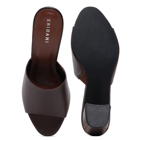 Cocoa Open-Toe Mules