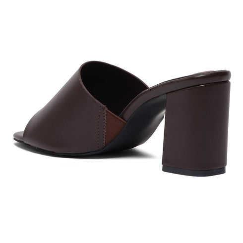Cocoa Open-Toe Mules