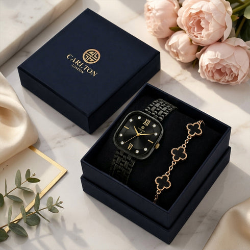 Gift Set Women - Chelsea & Black Leaf Bracelet -CLPLG136