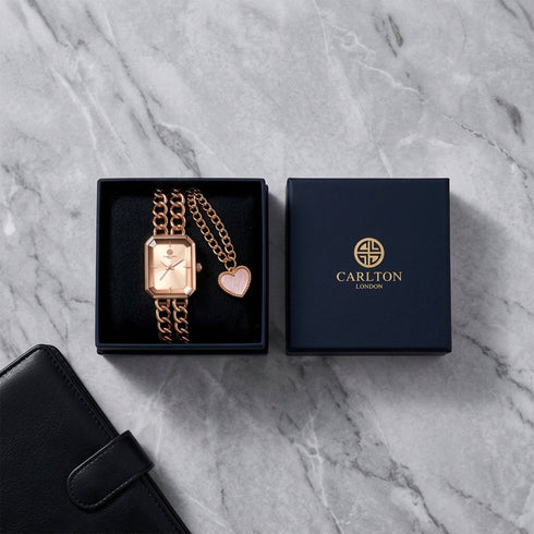 Gift Set Women - Victoria Watch & Heart Charm -CLPLG145