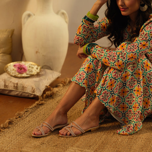 Amber Embellished Flats