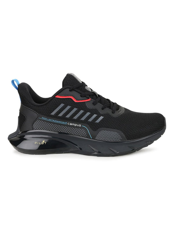 DECCAN Black Men's Running Shoes