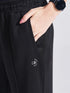 Women's Black Regular Fit Track Pants