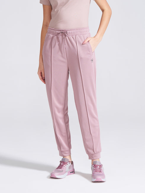 Women's Mauve Regular Fit Track Pants