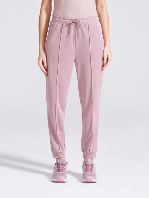 Women's Mauve Regular Fit Track Pants