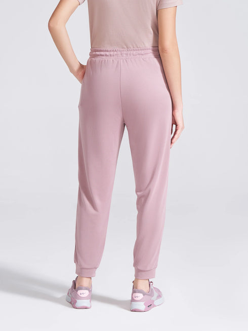 Women's Mauve Regular Fit Track Pants