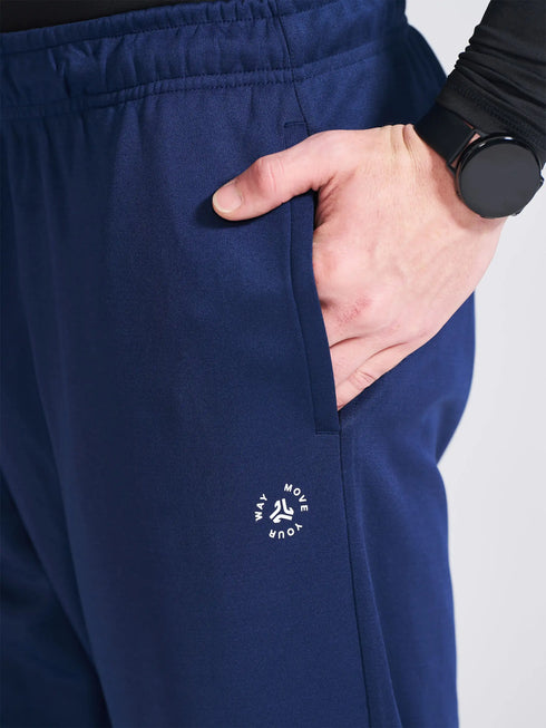 Men's Navy Regular Fit Track Pants