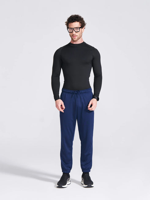 Men's Navy Regular Fit Track Pants