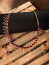 Gold Plated & Pink AD Studded Necklace & Earrings