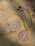 Gold Plated AD Studded Statement Pendant jewellery set