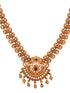 Gold Plated Floral Antique Temple Necklace Jewellery Set