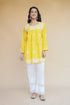 Rishita in Cotton Chikankari Short Kurta in Yellow