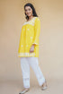 Rishita in Cotton Chikankari Short Kurta in Yellow