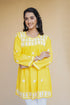 Rishita in Cotton Chikankari Short Kurta in Yellow