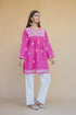 Shagun in Cotton Chikankari Short Kurta in Pink