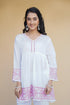 Cotton Chikankari Short Kurta in White