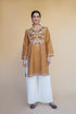 Kashmiri Aari Work Cotton Short Kurta – Brown