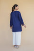 Asna in Kashmiri Aari Work Cotton Short Kurta – Navy Blue
