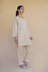 Vanshita in Kashmiri Aari Work Cotton Kurta Set - Beige With White